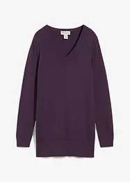 Lange basic trui met V-hals, bonprix