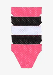 Meisjes slips met satijnen strikje (set van 5), bonprix