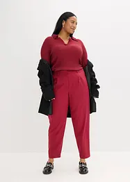 Fijn gebreide trui met decoratieve kraag, bonprix