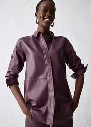 Leren overhemd van lamsnappa, bonprix