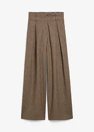 Wijde bandplooibroek met wol, bonprix