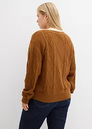 Gebreid vest met strikken, bonprix