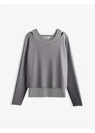 Top en longsleeve  van jersey (2-dlg. set), bonprix