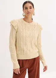 Ajour vest van katoen, bonprix