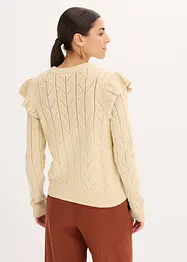 Ajour vest van katoen, bonprix
