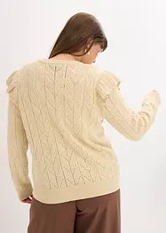 Ajour vest van katoen, bonprix