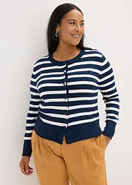 Fijngebreid vest met strepen, bonprix