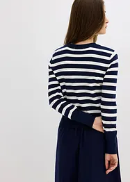 Fijngebreid vest met strepen, bonprix
