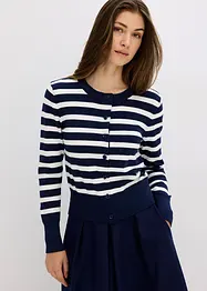 Fijngebreid vest met strepen, bonprix
