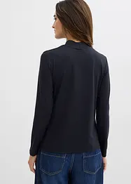 Longsleeve met opstaande kraag en gerecycled polyamide, bonprix