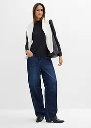 Longsleeve met opstaande kraag en gerecycled polyamide, bonprix