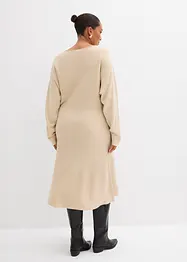Gebreide midi jurk van viscosemix, bonprix