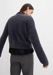 Vest van een verengaren-viscosemix, bonprix
