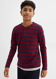 Henley shirt van puur biologisch katoen (set van 2), bonprix