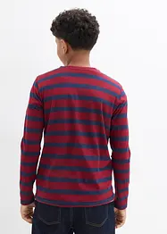 Henley shirt van puur biologisch katoen (set van 2), bonprix