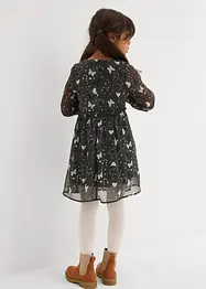 Wijd uitlopende chiffon jurk, bonprix