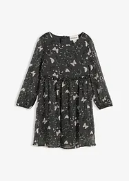 Wijd uitlopende chiffon jurk, bonprix