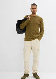 Trui in washed out look, slim fit, bonprix