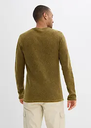 Trui in washed out look, slim fit, bonprix
