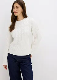 Trui met vlechtpatroon, bonprix
