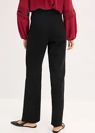 High waist twill broek met opgestikte zakken, bonprix