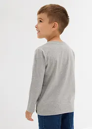 Henley shirt, lange mouw met biologisch katoen ( set van 2), bonprix