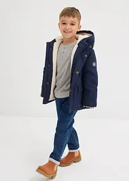 Henley shirt, lange mouw met biologisch katoen ( set van 2), bonprix