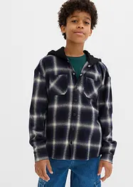 Flanellen longsleeve met capuchon, bonprix