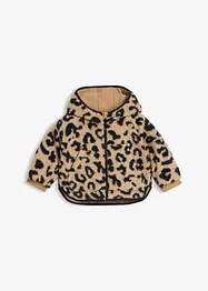 2-in-1 teddy fleece omkeerbaar vest met capuchon en zakken, bonprix
