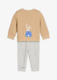 Baby shirt en sweatpants van biologisch katoen(2-dlg. set), bonprix