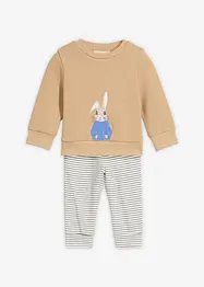 Baby shirt en sweatpants van biologisch katoen(2-dlg. set), bonprix