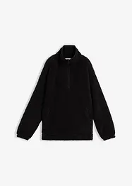 Fleece trui met opstaande kraag, bonprix