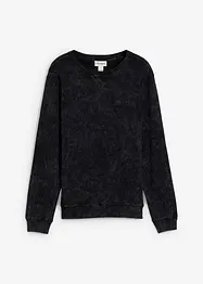 Sweater met gewassen look van puur biologisch katoen, bonprix