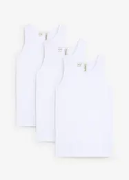 Hemd met zacht biologisch katoen (set van 3), bonprix