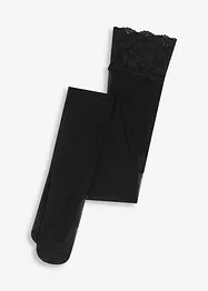 Transparante panty met kant aan de boord, 15 DEN, bonprix