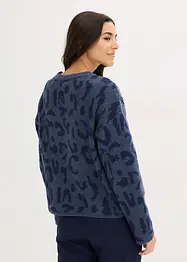 Jacquard oversized trui met pailletten, bonprix