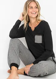 Pyjama met flanellen broek, bonprix