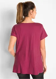Shirt van effectgaren, korte mouw, bonprix