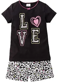 Meisjes shortama van puur biologisch katoen (2-dlg. set), bonprix