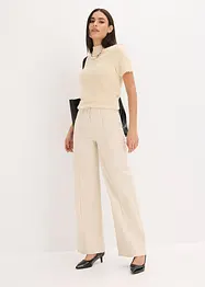 Twill broek met bies en kleine zak, bonprix