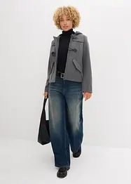 Houtje touwtje jas in wollen look, bonprix