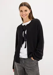 Fijngebreid vest in een katoenmix, bonprix