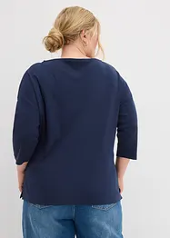 Shirt met carmen-hals van katoen, bonprix