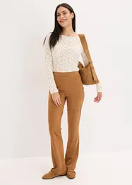 Flared broek van imitatiesuède, bonprix