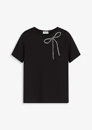Shirt met strassapplicatie, bonprix