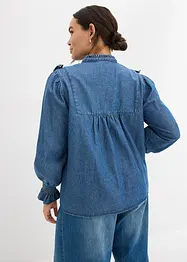 Spijkerblouse met ruches, bonprix