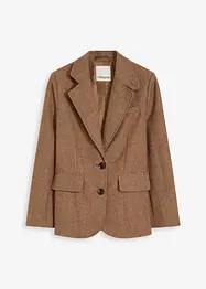 Blazer met  visgraatpatroon en wol, bonprix