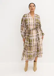 Chiffonjurk met een riem, bonprix
