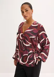 Wikkelblouse van soepelvallend satijn, bonprix