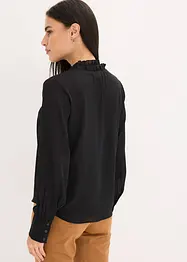 Chiffon blouse met ruches, bonprix